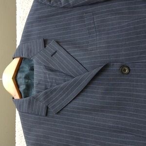 Paul Smith London Blue Wool Pinstripe Suit  42R* (Made in Portugal)